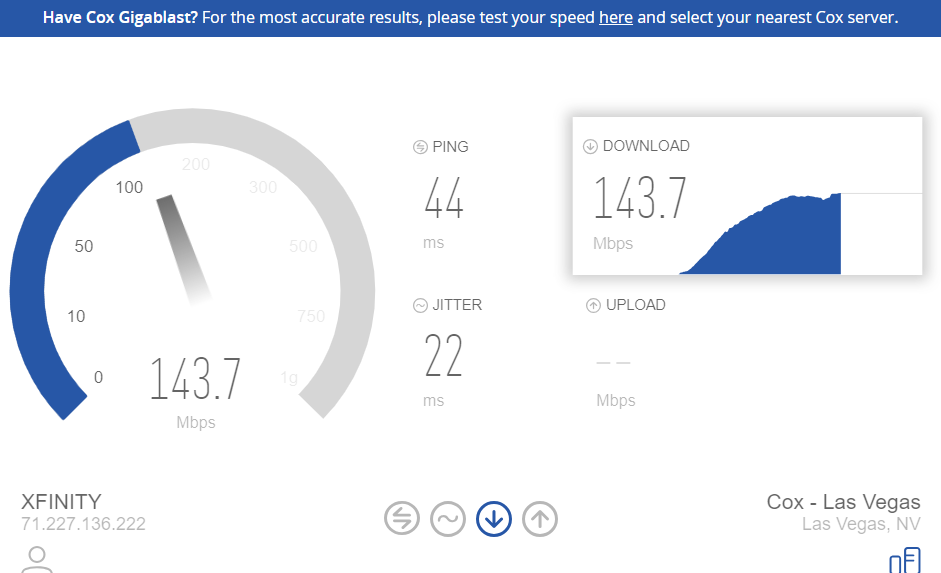 COX Speed Test on Desktop ACOX Speed Test on Desktop