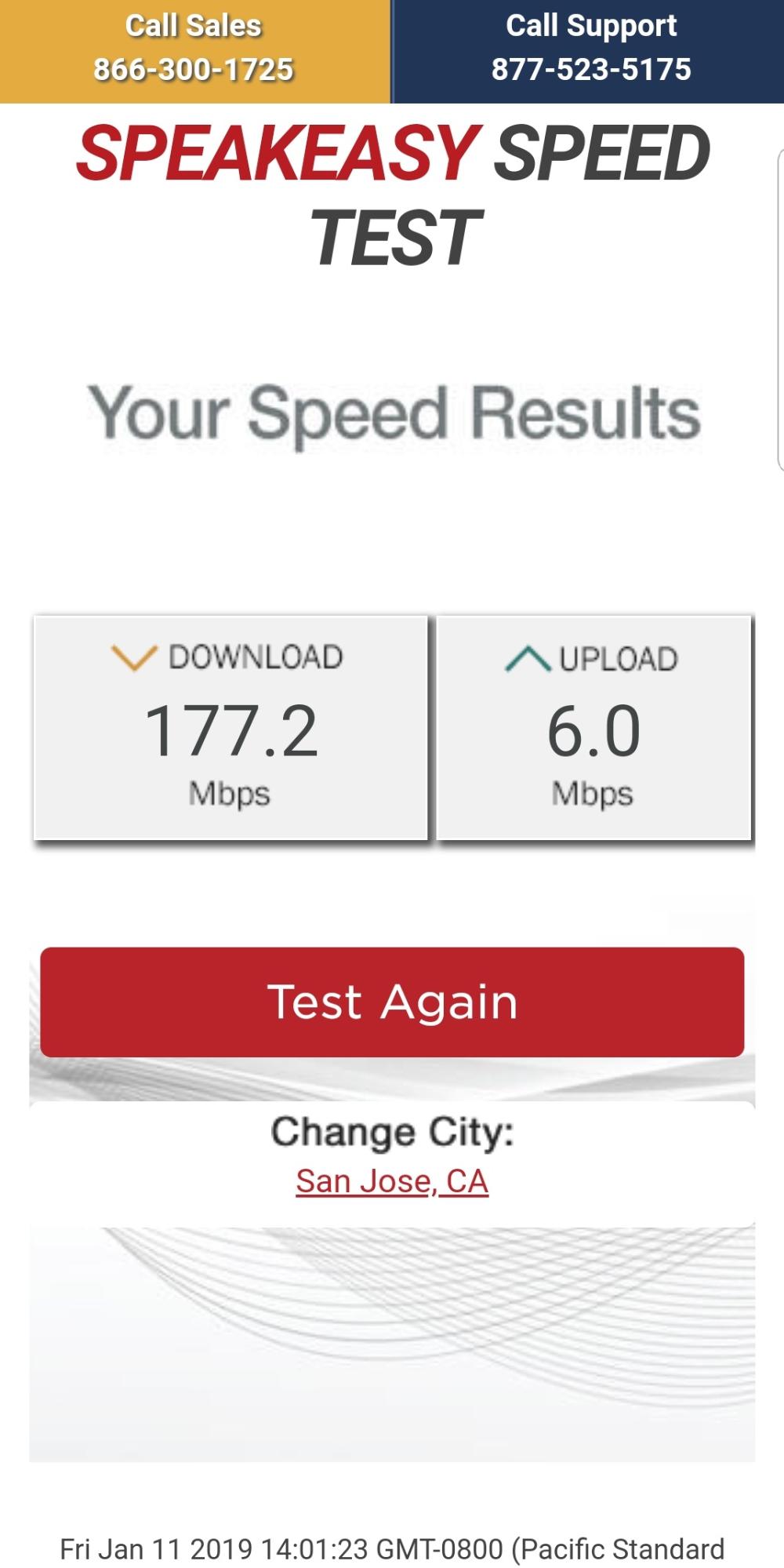 Speakeasy Internet Speed Test on Mobile ASpeakeasy Internet Speed Test on Mobile