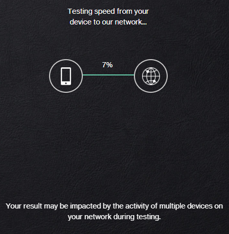AVerizon Speed Test on Desktop